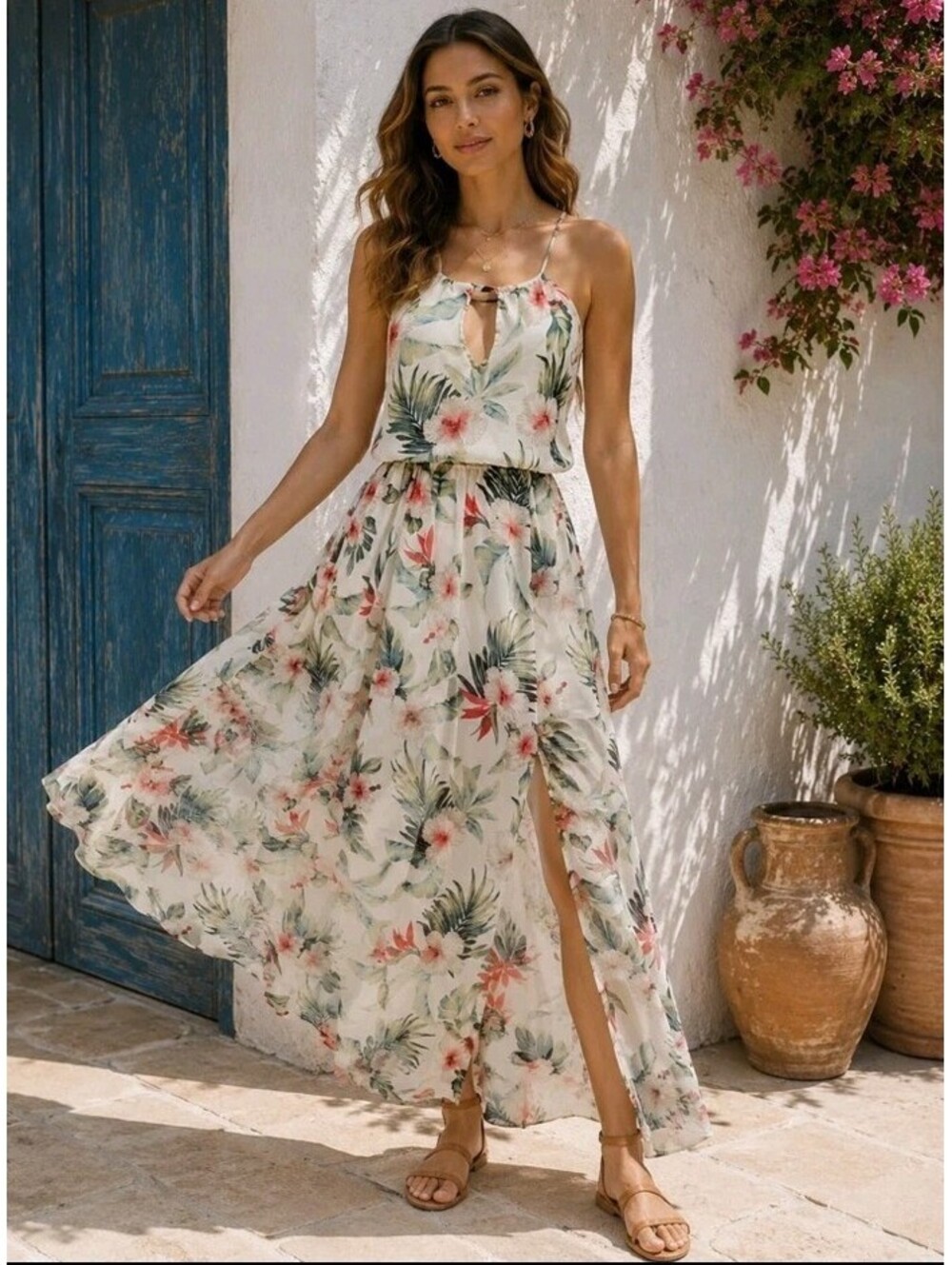 Hollister Women's Dress XS Floral Maxi Length #C3